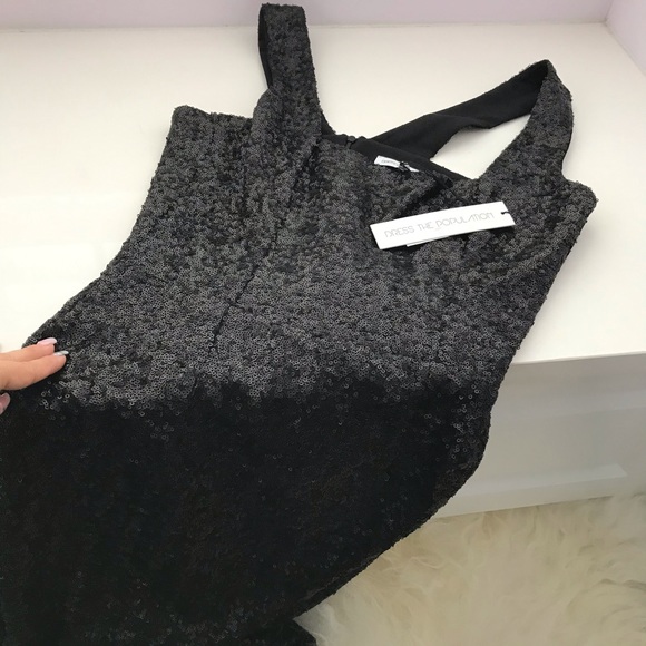 Dress the Population Raven Sequin Gown - Picture 3 of 8